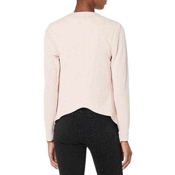 BCBGMaxAzria Tuxedo Blazer Drape Front Rose Smoke Size M #1161 - Picture 4 of 9